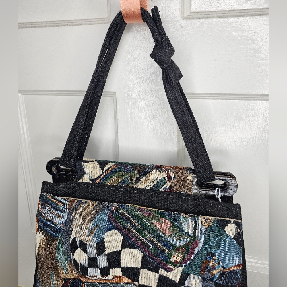 VTG Racing Car Tapestry Handbag - Picture 9 of 13